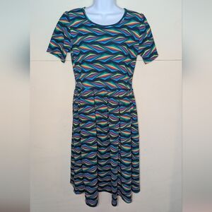 LuLaRoe Rainbow Prism Short Sleeve Dress